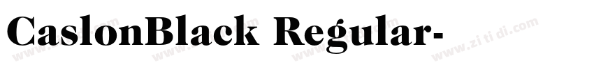 CaslonBlack Regular字体转换